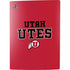 Utah Utes Text on Red PS5 Console Skin